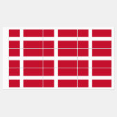 Denmark Flag Etiketten (Blatt)