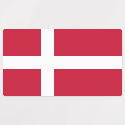 Denmark Flag Etiketten (Design 2)