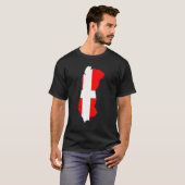 Denmark flag in Römö outline Römö T-Shirt (Vorne ganz)