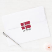Denmark flag runder aufkleber (Umschlag)