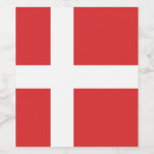 Denmark flag weinetikett (Einzelnes Label)