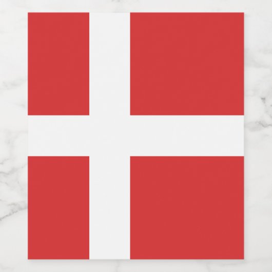 Denmark flag weinetikett (Einzelnes Label)