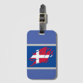Denmark-Flagge in mir, Skandinavien in Claw Ma Gepäckanhänger (Vorderseite Vertikal)