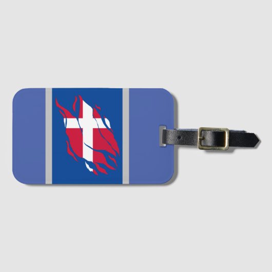 Denmark-Flagge in mir, Skandinavien in Claw Ma Gepäckanhänger (Vorderseite (Horizontal))