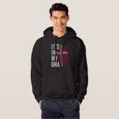 Denmark It's In My DNA Cute Danish Fingerprint Fla Hoodie (Vorne ganz)