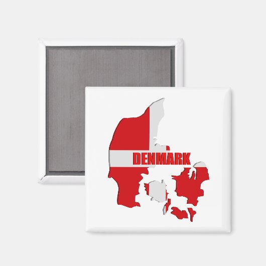 Denmark map magnet (Vorderseite/Rückseite)