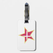 Denmark National Flag Star Shape Gepäckanhänger (Rückseite vertikal)