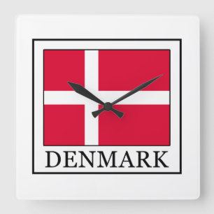 Denmark Quadratische Wanduhr