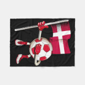 Denmark Soccer Jersey Danish Flag Footll Dab Funny Fleecedecke (Vorderseite (Horizontal))