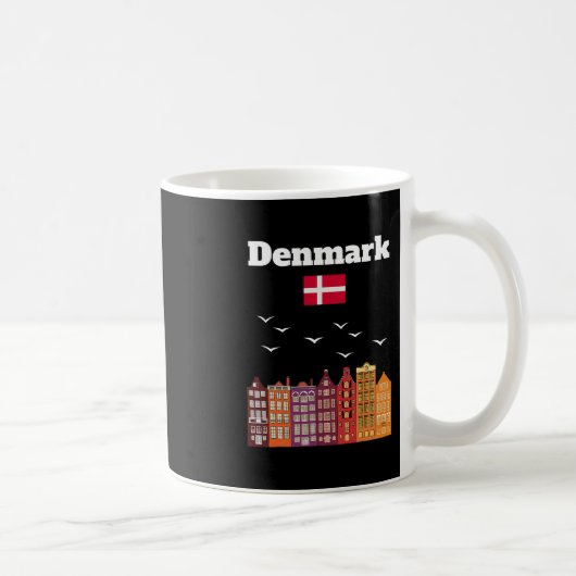 Denmark Vacation Lover Travel Souvenir Danish Flag Kaffeetasse (Rechts)