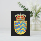 Denmark-Wappen Postkarte (Stehend Vorderseite)