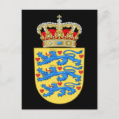 Denmark-Wappen Postkarte (Vorderseite)