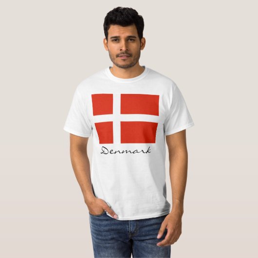 Denmark with Dannebrog T-Shirt (Vorne ganz)