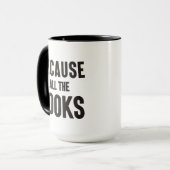 Denn alle Bücher Tasse (Vorderseite Links)