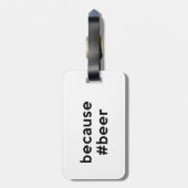 Denn Bier Gepäckanhänger (Rückseite vertikal)