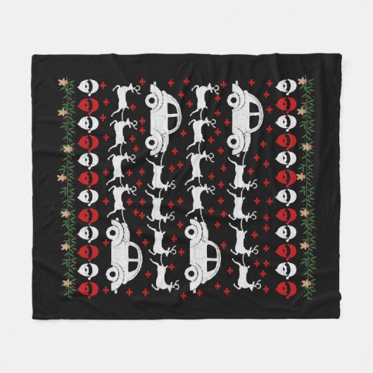 Denn Christmas Fleecedecke (Vorderseite (Horizontal))