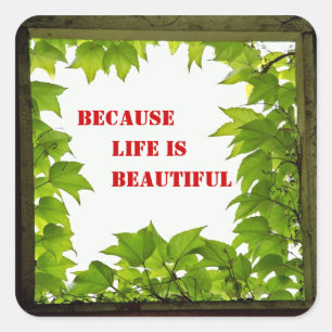 Denn das Leben ist ein schöner Sticker