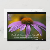 Denn der Herr erfreut sich an seinem Volk; er kron Postkarte (Vorne/Hinten)