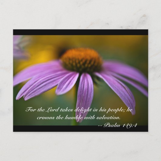 Denn der Herr erfreut sich an seinem Volk; er kron Postkarte (Vorderseite)