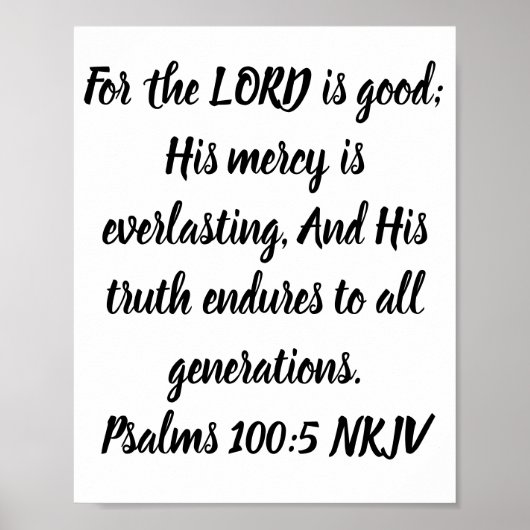 Denn der Herr ist gut; seine Barmherzigkeit ist im Poster (Vorne)
