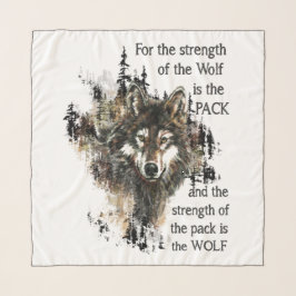 Denn die Stärke des Wolfs ist das Pack Schal