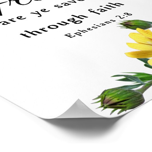 Denn durch Gnace seid ihr durch den Glauben gerett Poster (Ecke)