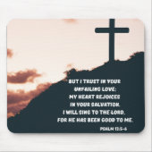 Denn er war gut zu mir Psalm 13 Bibelverse Mousepad (Vorne)