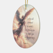 Denn er wird seine Engel in Bezug auf dich beherrs Keramik Ornament (Links)