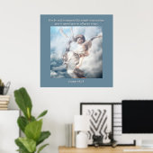 Denn er wird seine Engel in Bezug auf dich beherrs Poster (Heimbüro)