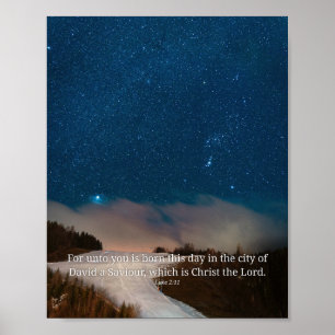 Denn euch ist heute der Heiland geboren Lukas 2,11 Poster