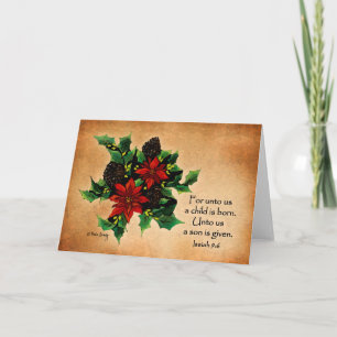 Denn für uns ist ein Kind geboren. (Weihnachtskart Feiertagskarte