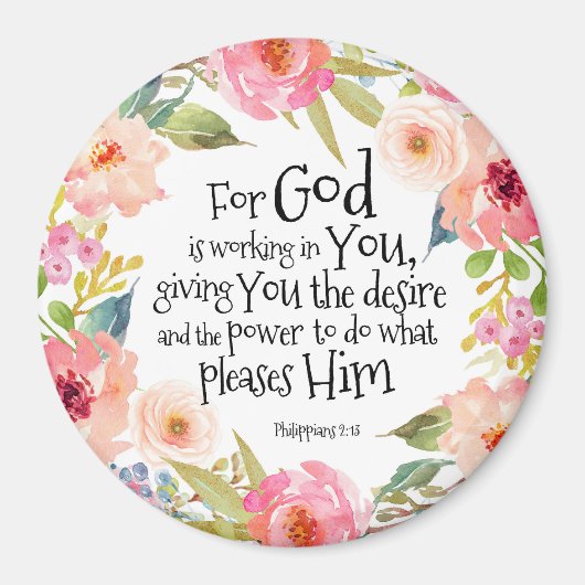 Denn Gott arbeitet in dir Magnet (Vorne)