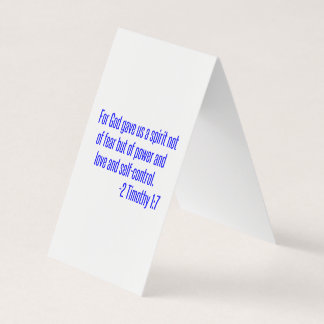 Denn Gott gab uns einen Geist nicht der Angst, son Visitenkarten