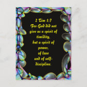 Denn Gott gab uns keinen Geist der Schüchternheit Postkarte (Vorderseite)