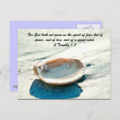 Denn Gott hat uns den Geist der Angst nicht gegebe Postkarte (Vorne/Hinten)