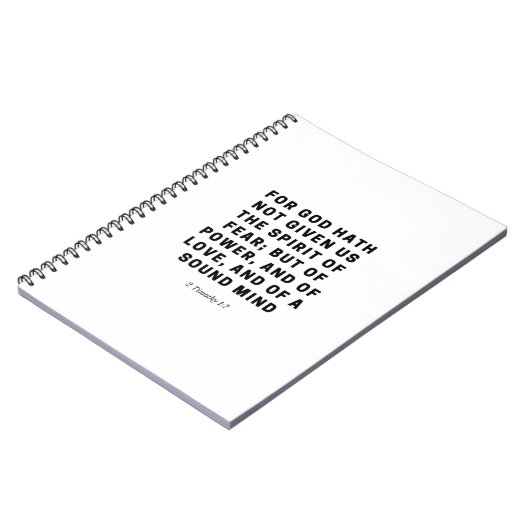 Denn Gott hat uns nicht gegeben | 2 Timothy 1:7 Notizblock (Linke Seite)