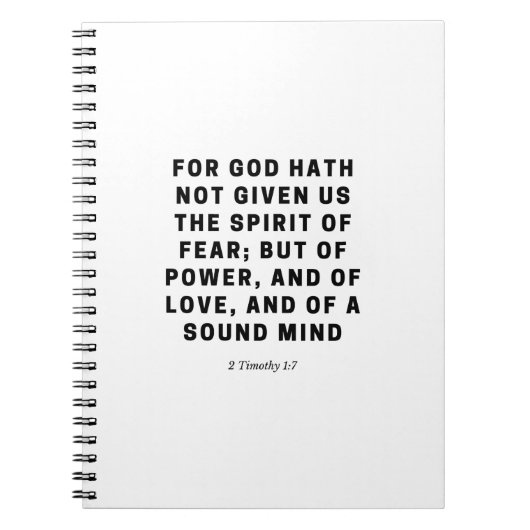 Denn Gott hat uns nicht gegeben | 2 Timothy 1:7 Notizblock (Vorderseite)