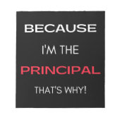 Denn ich bin der Hauptgrund dafür Notizblock (Vorderseite)