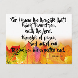 Denn ich kenne die Gedanken KJV Jeremiah Verse Postkarte