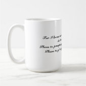 Denn ich kenne die Pläne, die ich für dich habe Kaffeetasse (Links)