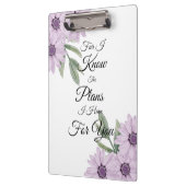 "Denn ich kenne die Pläne, die ich für dich habe" Klemmbrett (Links)