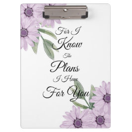 "Denn ich kenne die Pläne, die ich für dich habe" Klemmbrett