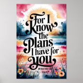 Denn ich kenne die Pläne, die ich für Sie Christli Poster (Vorne)