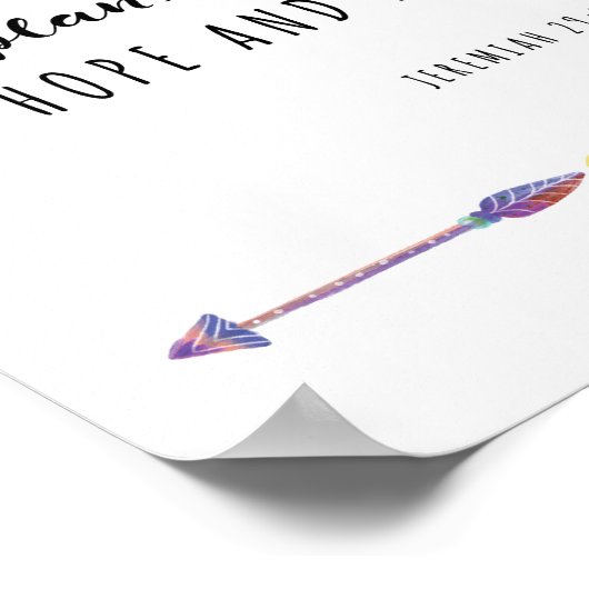 Denn ich kenne die Pläne, die ich für Sie habe Dru Poster (Ecke)