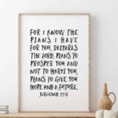 Denn ich kenne die Pläne, die ich für Sie habe, Je Poster