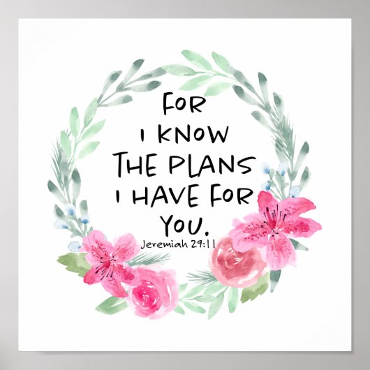Denn ich kenne die Pläne, die ich für Sie habe Poster (Vorne)