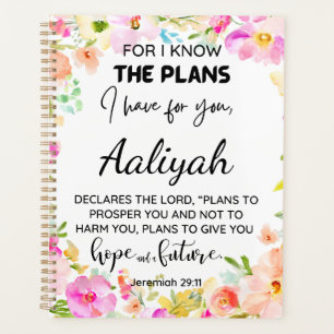 Denn ich kenne die Pläne Floral Personalize Planer