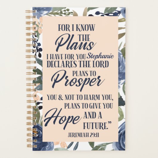 Denn ich kenne die Pläne für Sie Custom 2022 Planer (Vorderseite)