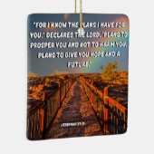 Denn ich kenne die Pläne Jeremiah 29:11 Bibelverse Keramikornament (Rechts)