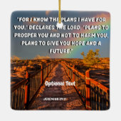 Denn ich kenne die Pläne Jeremiah 29:11 Bibelverse Keramikornament (Rückseite)